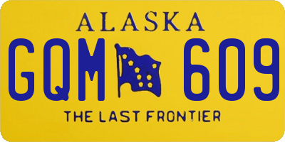 AK license plate GQM609