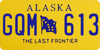 AK license plate GQM613