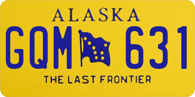 AK license plate GQM631