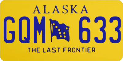 AK license plate GQM633