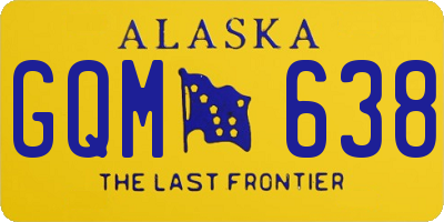 AK license plate GQM638