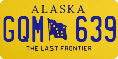 AK license plate GQM639