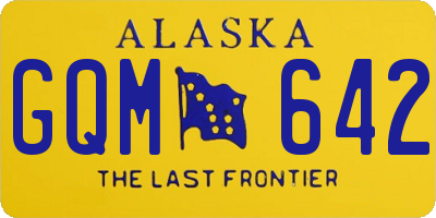 AK license plate GQM642