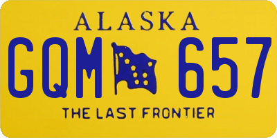 AK license plate GQM657