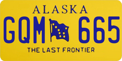 AK license plate GQM665