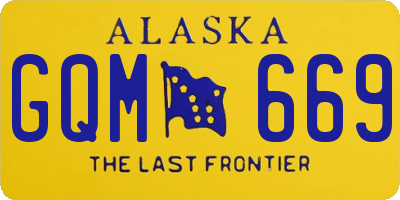 AK license plate GQM669