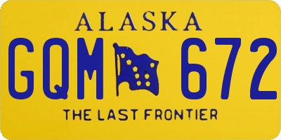 AK license plate GQM672