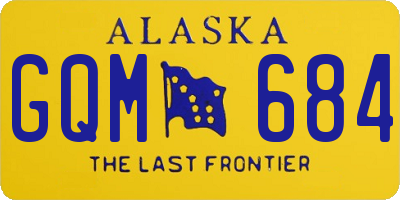 AK license plate GQM684