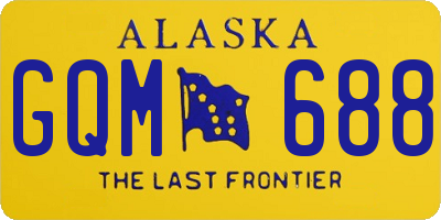 AK license plate GQM688