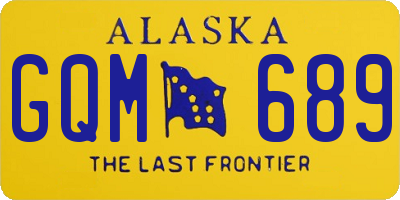 AK license plate GQM689