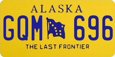 AK license plate GQM696