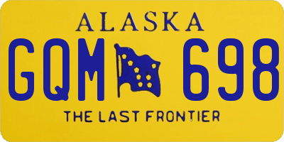 AK license plate GQM698