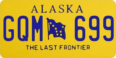 AK license plate GQM699