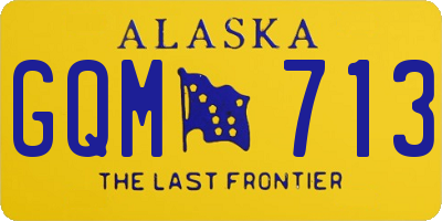 AK license plate GQM713