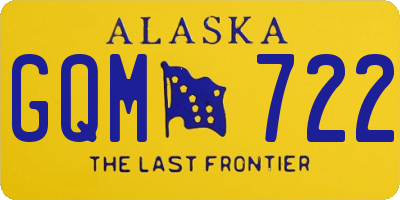 AK license plate GQM722