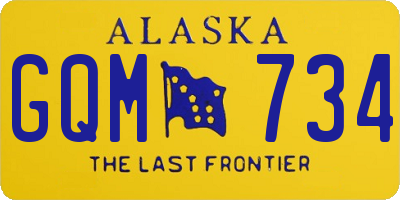 AK license plate GQM734