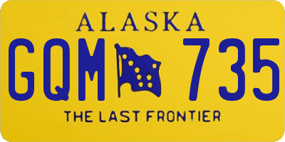 AK license plate GQM735