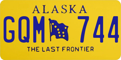 AK license plate GQM744