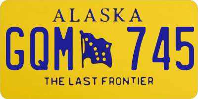 AK license plate GQM745