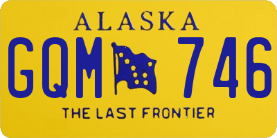 AK license plate GQM746
