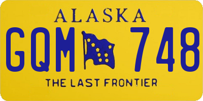 AK license plate GQM748