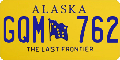 AK license plate GQM762
