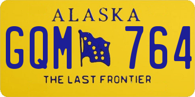 AK license plate GQM764