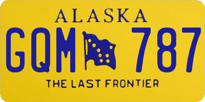 AK license plate GQM787