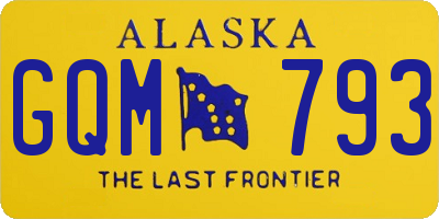 AK license plate GQM793
