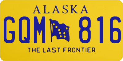 AK license plate GQM816