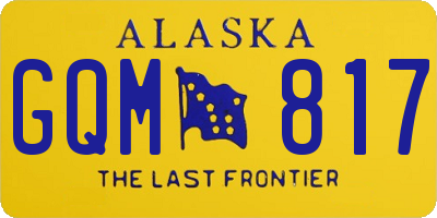 AK license plate GQM817