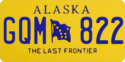 AK license plate GQM822