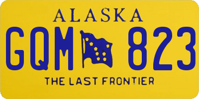 AK license plate GQM823