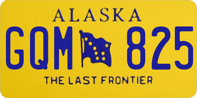 AK license plate GQM825