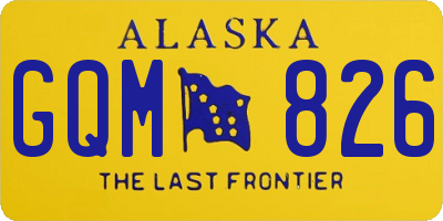 AK license plate GQM826