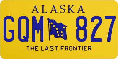 AK license plate GQM827