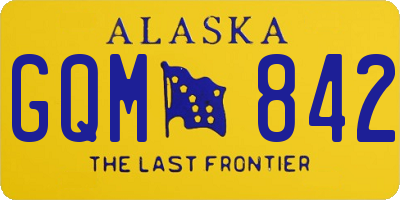 AK license plate GQM842