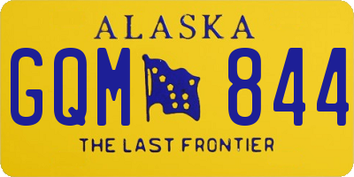 AK license plate GQM844