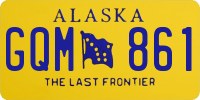 AK license plate GQM861