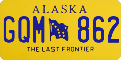 AK license plate GQM862