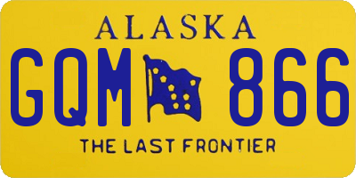 AK license plate GQM866