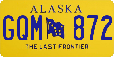 AK license plate GQM872