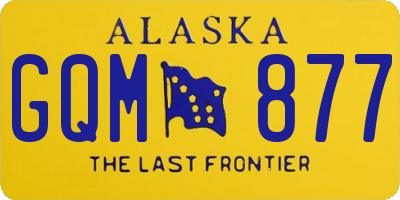 AK license plate GQM877