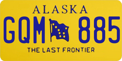 AK license plate GQM885