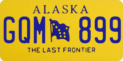 AK license plate GQM899