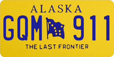 AK license plate GQM911