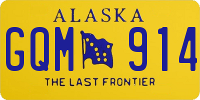 AK license plate GQM914