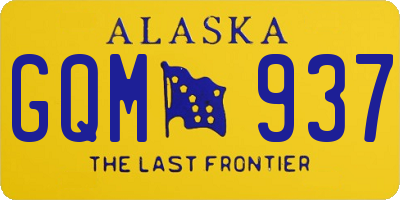 AK license plate GQM937