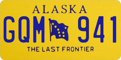 AK license plate GQM941