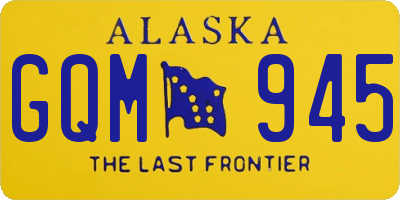 AK license plate GQM945